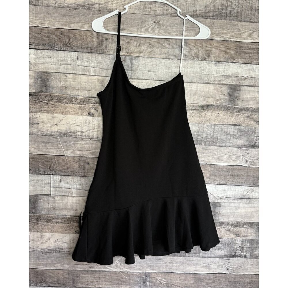 Lulus Dress One Shoulder Mini Dress Black Womens Size Medium NWT - Picture 3 of 10